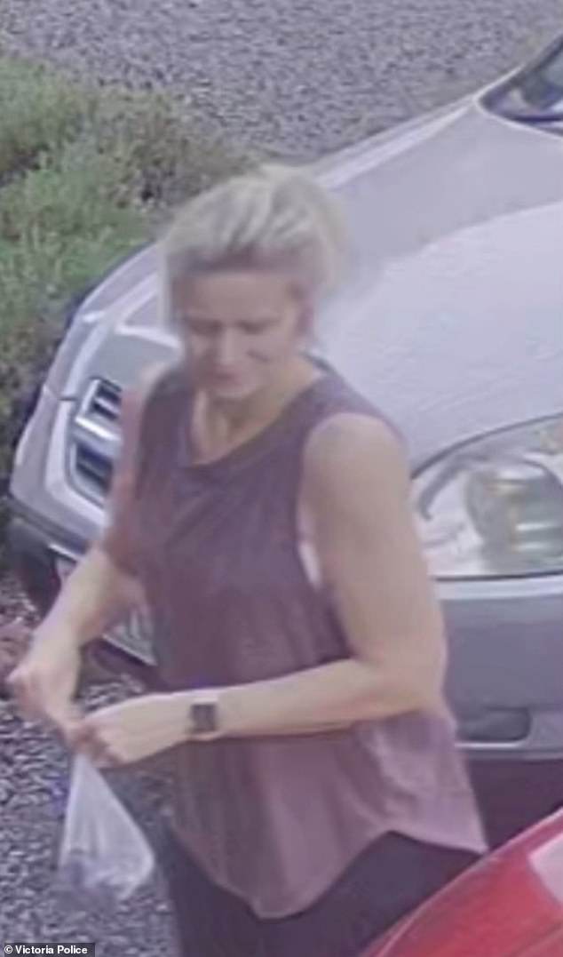 The mother of three was last seen wearing a brown shirt and black mid-length leggings
