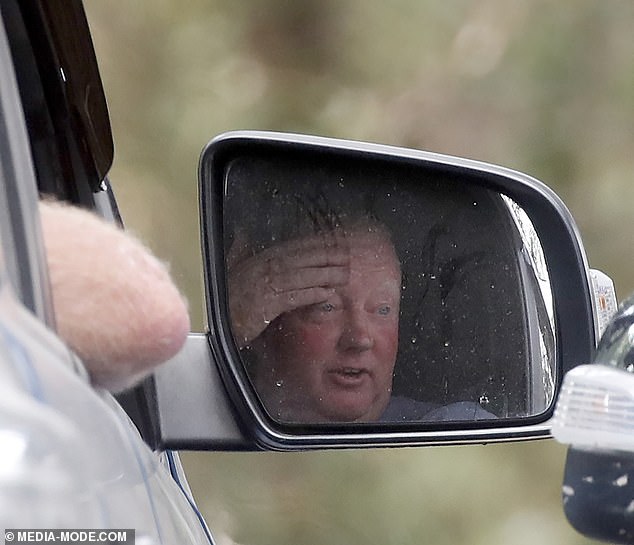 Michael Murphy, the husband of missing mother Samantha Murphy, drove to the scene in Ballarat East about 1.45pm on Wednesday.