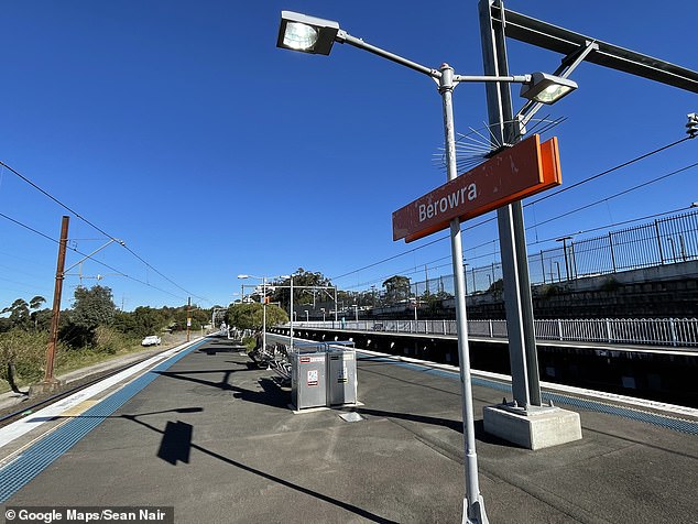 Emergency services were called to Berowra train station (pictured), in Sydney's north