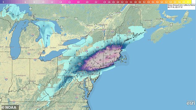 More than 50 million people in the United States remain under winter weather warnings as a nor'easter heads toward the East Coast