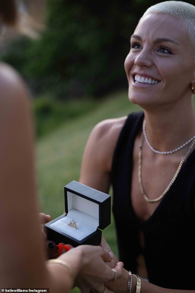 The former Big Brother Australia star, 29, confirmed her engagement to Georgia last Wednesday in a gushing series of Instagram posts, showing the moment she got down on one knee