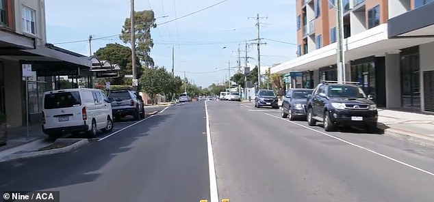 Melbourne's Poath Road (pictured), split between two different council areas, has only been resurfaced on one side but not on the other