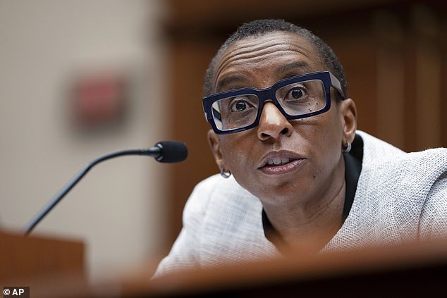 The Harvard Black Alumnae Equity Initiative, founded after the resignation of Claudine Gay (pictured), called on Harvard to embed DEI practices in nearly all aspects of the university