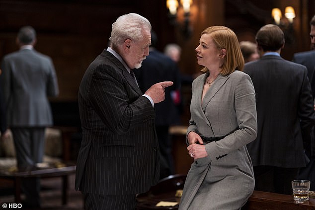 Brian's outing comes after his Succession co-star Sarah Snook revealed he sometimes went into a 'diabetic rage' on set (pictured together on the show)