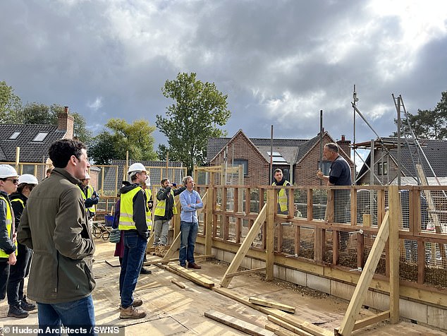 The first CobBauge building in Britain was built in January by local builders Grocott and Murfit following a four-year project by Hudson Architects