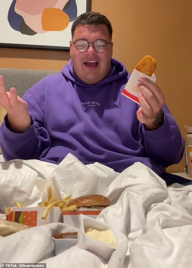 Ieuan was thrilled when he discovered the all-day breakfast menu and ordered a hash brown