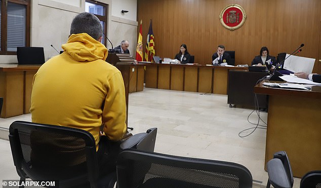 Spanish prosecutors said before today's trial in Mallorca that they wanted the man (pictured left) nine years in prison if convicted of the May 9, 2023 sexual assault