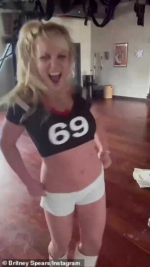 Britney Spears shared a series of videos of herself dancing again on Saturday