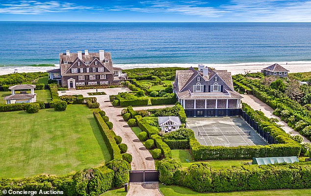 Hamptons estate 'La Dune' with two homes sold at auction last month for $89 million, less than owner Louise Blouin owes to creditors