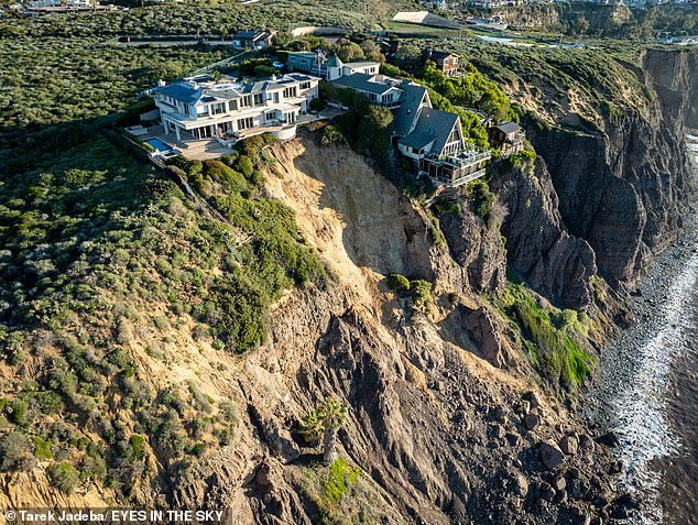 Million-dollar homes teetering on the edge of a Southern California cliff are considered safe to live in
