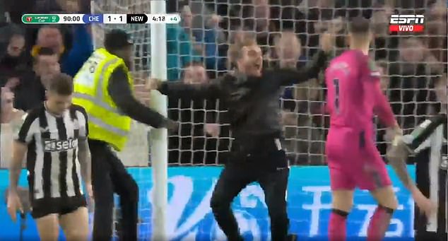 The fan who stormed into Newcastle's Martin Dubravka after Chelsea scored an equalizer in the Carabao Cup quarter-final in December has been banned for three years.