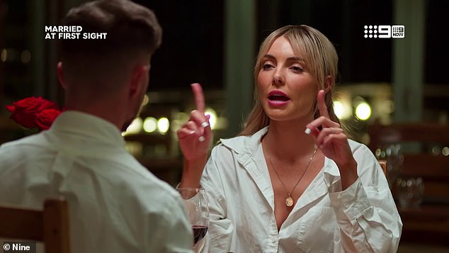 Married At First Sight star Ash Galati was left 'confused' when his new wife Madeleine Maxwell had a 'physical' outburst during their dinner in Tuesday's episode