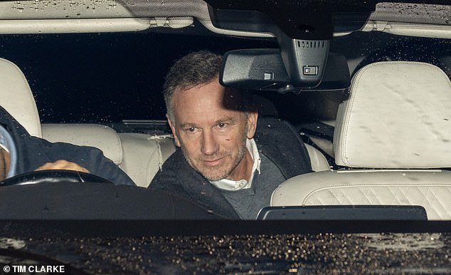 Christian Horner has been spotted heading to a hearing following an allegation of 'inappropriate conduct' at Red Bull's Formula 1 team