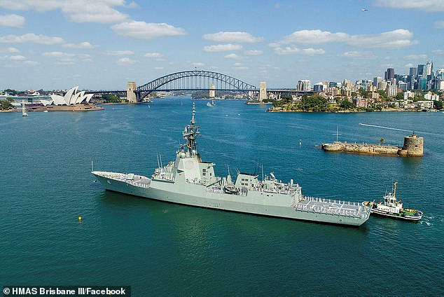 The Australian Defense Force has been rocked by allegations of a drunken episode that caused the Navy an international embarrassment.  HMAS Brisbane is pictured