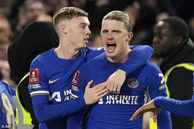 Conor Gallagher (right) proved the difference during Chelsea's nail-biting FA Cup win against Leeds