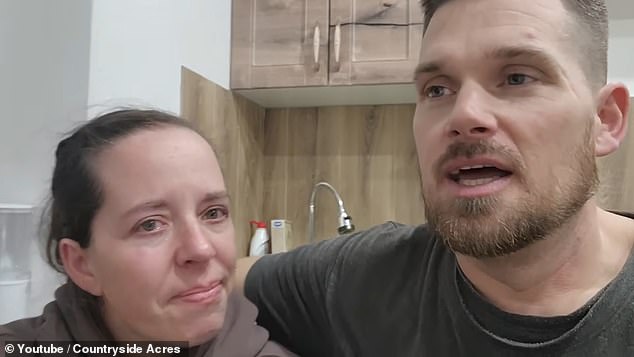 Arend Feenstra and his wife Anneesa (pictured together) have attracted attention after moving their family of ten from rural Canada to Russia to escape 'LGBT ideology'