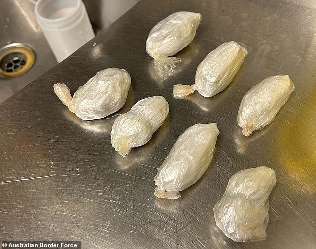 Body scans reportedly revealed six packets in the man's colon and seven in the woman's