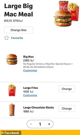 A father claimed he and his daughter both used the MyMacca app to order a Big Mac meal on different phones.  But he soon noticed that one price was $3.75 more expensive