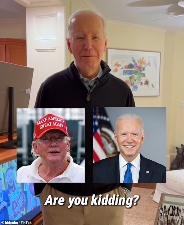 In Joe Biden's first TikTok, he answered a series of this-or-that questions, including 