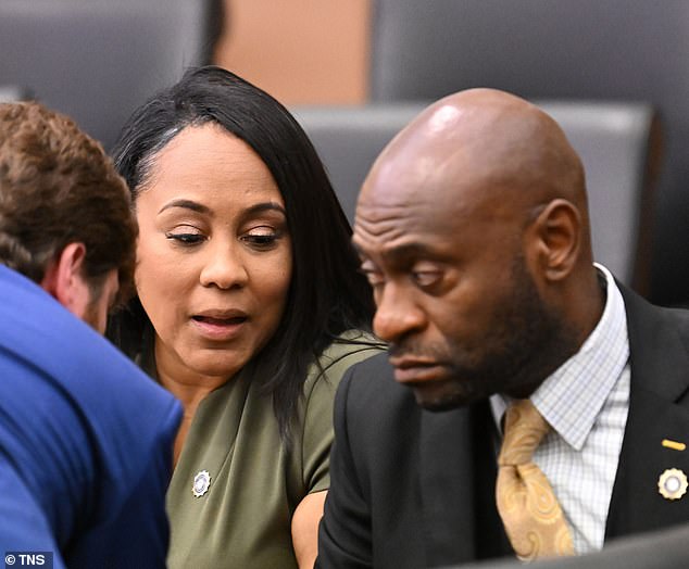 Fulton County District Attorney Fani Willis (left) is on trial for financial corruption in connection with hiring her lover Nathan Wade (right) to prosecute former President Donald Trump in the high-profile election interference case