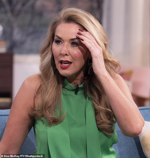 Claire Sweeney's Dancing On Ice performance was in jeopardy this week after she suffered a massive injury during training (pictured last month)