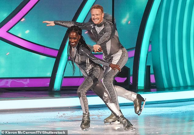 The former track and field athlete, who works with professional Vanessa James, 36, told the show how the Canadian skater had inspired him (pictured last month)