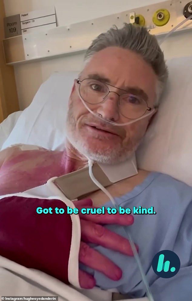 The 53-year-old comedian and radio star told his co-hosts on 2Day FM's Hughesy, Ed and Erin show on Wednesday that he developed 'body shame' while recovering from shoulder surgery.  The funny man said someone told him he had 