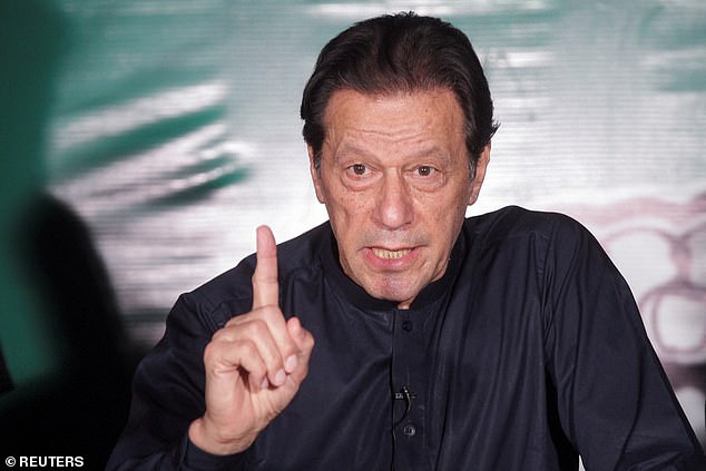 Imran Khan (pictured in 2023) has branded the conviction - his third this week - as an attempt to 