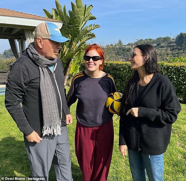 Bruce Willis and Demi Moore's blended family gathered around the former couple's youngest daughter, Tallulah Willis, for her 30th birthday