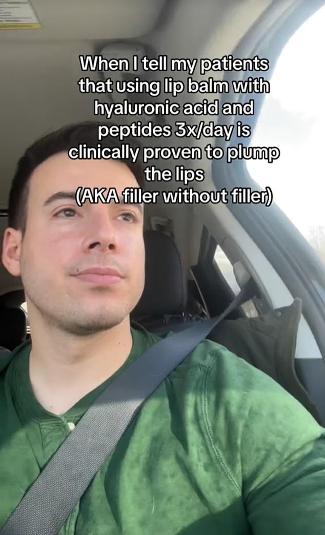 Dr.  Charles Puza has revealed his best tip for filling lips 'naturally'.