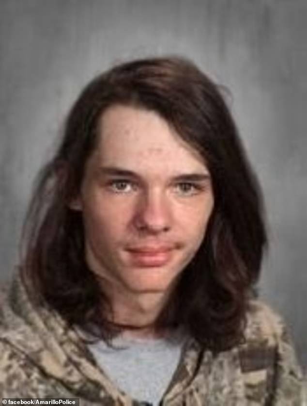 Otis Edlund (pictured) and Quintin Wyrick, both 16, are believed to travel more than 1,400 miles from Lander, WY to League City near Houston, Texas, while armed