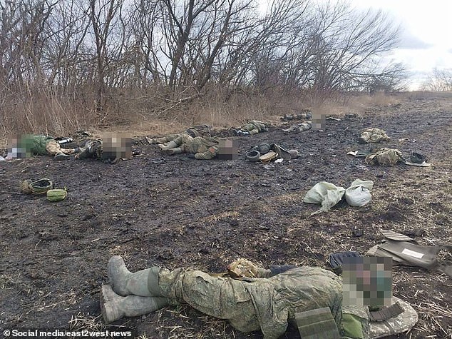 At least 65 Russian soldiers standing in formation were killed, according to reports from Ukraine