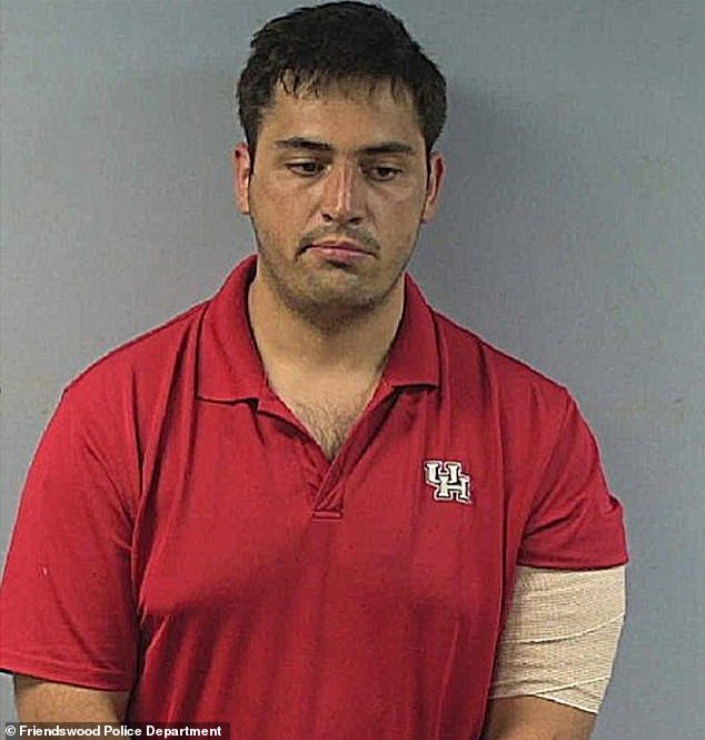 Jose Sanz, Cuellar's former staffer who now runs into him in the South Texas District, was arrested on April 12, 2021, for assault in an incident in which he was accused of throwing a chair at his 21-year-old sister.  His mugshot can be seen above