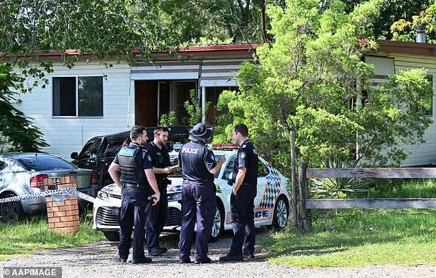 The home remains a crime scene Wednesday as police continue their investigation