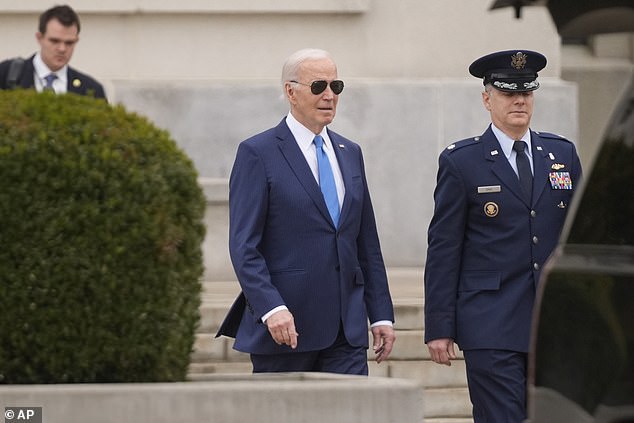 President Biden, 81, leaves Walter Reed National Military Medical Center after a physical examination on Wednesday during which his doctor declared him 'fit for duty'