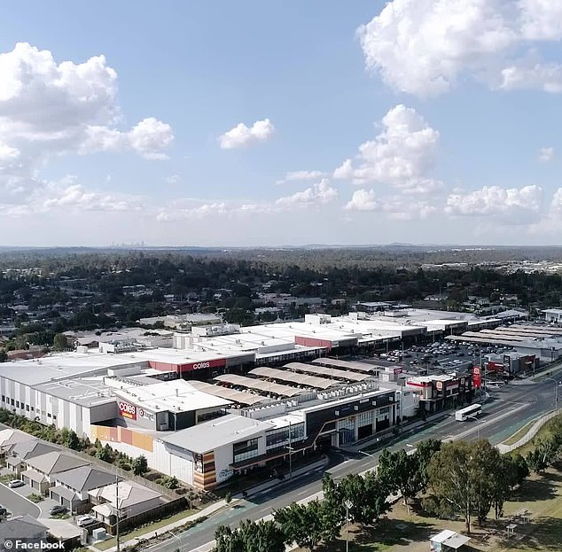 The woman had been in Town Square Redbank Plains (pictured) when she was attacked