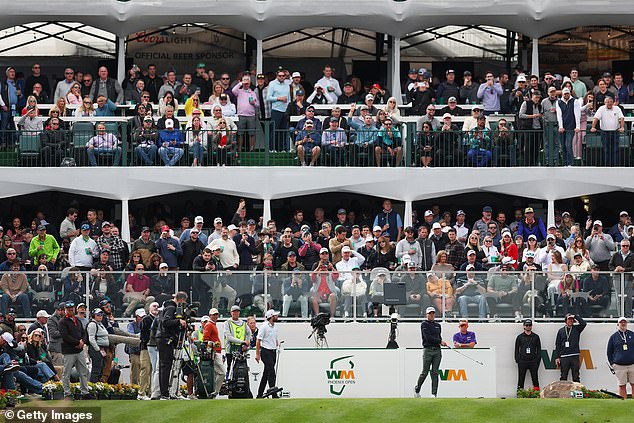 A woman fell and suffered injuries at the 16th hole of the WM Phoenix Open on Friday