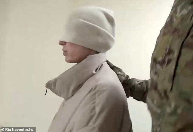 Putin's secret security forces, the FSB, arrested Karelina in January on charges of treason, officials confirmed Tuesday.  Video show released this week showed Ksenia blindfolded in custody