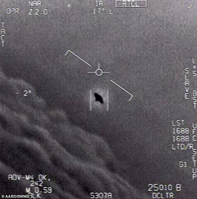 This still image is from a previously released, unclassified U.S. government video taken by an Air Force pilot.  Representative Luna said pilots no longer hesitate to speak up when they see unexplained phenomena in the sky