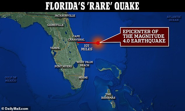 Florida earthquake is largest ever recorded off the states east