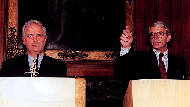 As Taoiseach, John Bruton, together with Sir John Major (pictured together in Downing Street), launched the Anglo-Irish 'Framework Document' in 1995