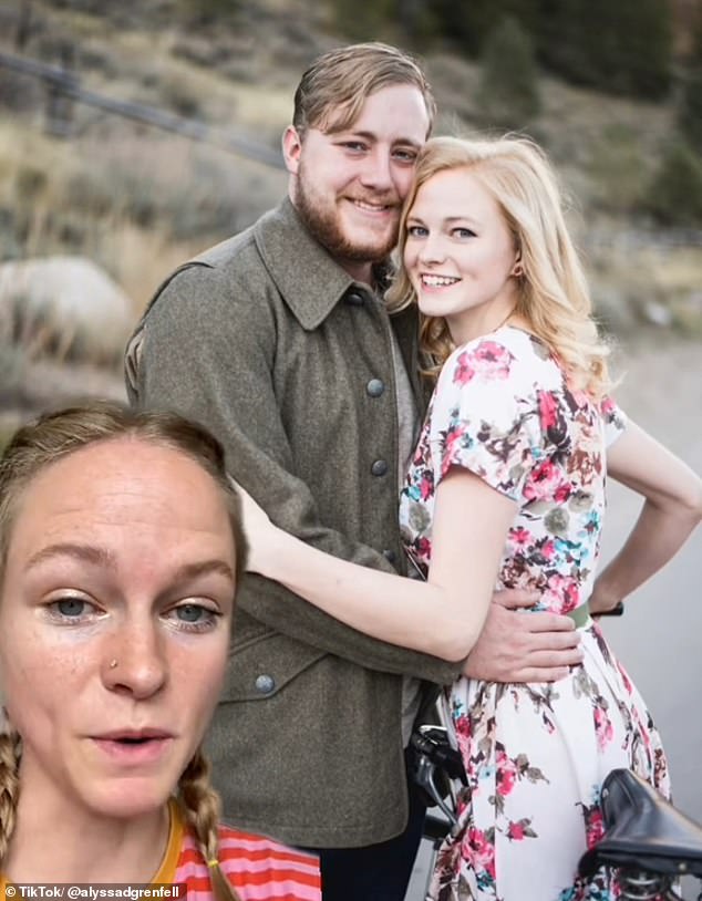 After growing up in a strict Mormon family, Alyssa Grenfell shares how she found her personal style and reclaimed her body in her late 20s.  Pictured with her husband at the age of 23