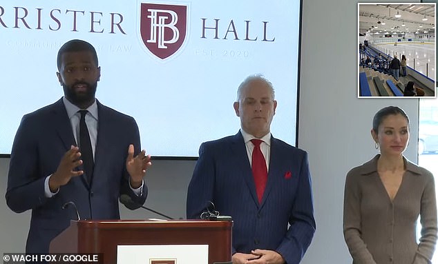 Attorneys Bakari Sellers (left) and Jessica Fickling (right) of Strom Law Firm and Randall Hood (center) of McGowan, Hood, Fleder & Phillips represent the two plaintiffs