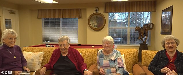 Joan Harris, Elsie Webb, Sylvia Crane and Mary Grace Tassone lived at Atria Senior Living in Grass Valley, California for the past year