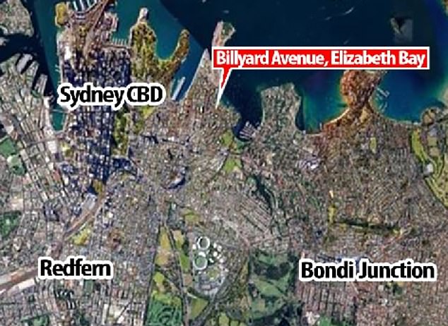 Ms O'Neill was attacked near a jetty in Elizabeth Bay in Sydney Harbor (map shown)