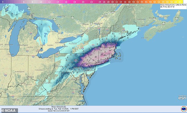 The Northeast is bracing for 'Snowmageddon' as an incoming storm will dump six to nine inches of snow on parts of New York City and Long Island