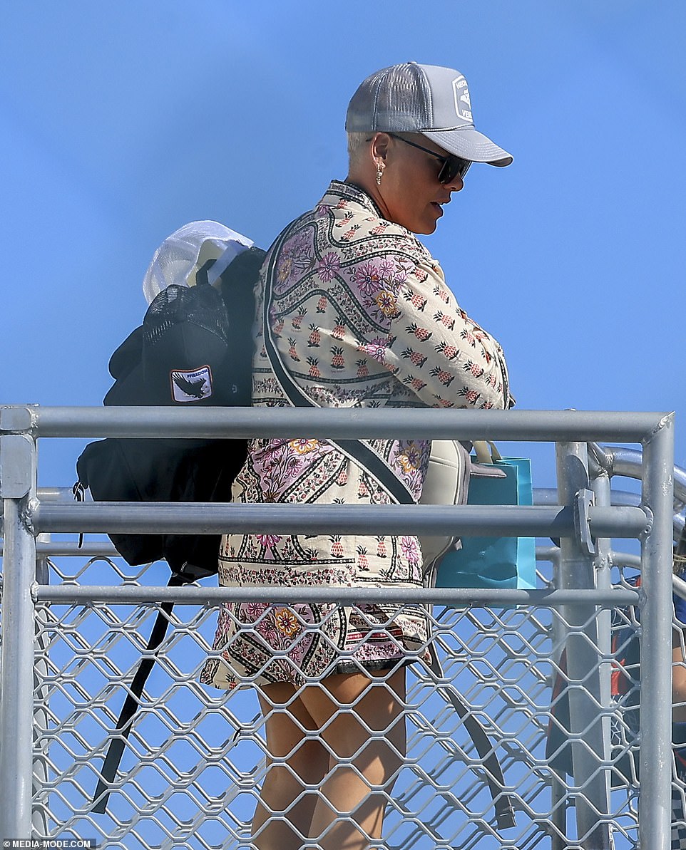 Pink (photo) and her family have left Sydney