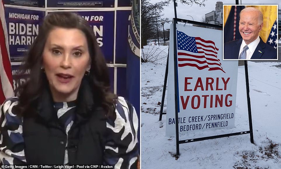 Michigan Governor Gretchen Whitmer warned progressives in her state against casting an 