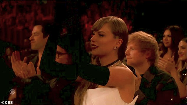 Taylor Swift closed the alleged rift between her and Olivia Rodrigo by singing along during her performance of Vampire at the 2024 Grammy Awards on Sunday