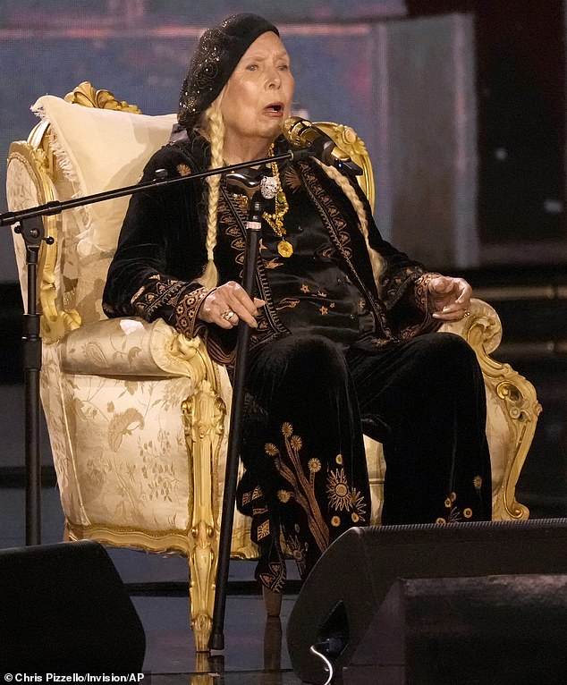 Music icon Joni Mitchell brought some of music's biggest stars to tears at the 2024 Grammys when she took the stage for an incredibly moving performance of her hit Both Sides Now